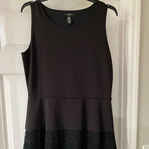 Little black dress sleeveless with ruffle skirt